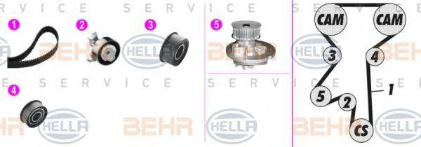 BEHR HELLA SERVICE 8MP376806851 Водяний насос + комплект зубчастого ременя