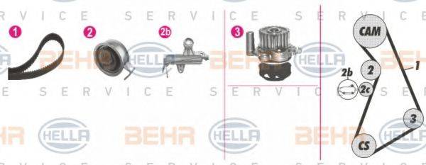 BEHR HELLA SERVICE 8MP376811831 Водяний насос + комплект зубчастого ременя