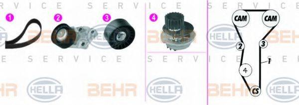 BEHR HELLA SERVICE 8MP376815891 Водяний насос + комплект зубчастого ременя