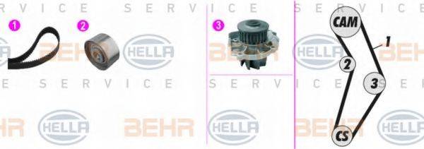 BEHR HELLA SERVICE 8MP376817801 Водяний насос + комплект зубчастого ременя