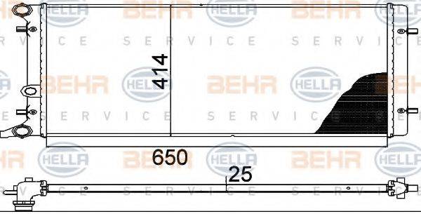 BEHR HELLA SERVICE 8MK376888784 Радіатор, охолодження двигуна