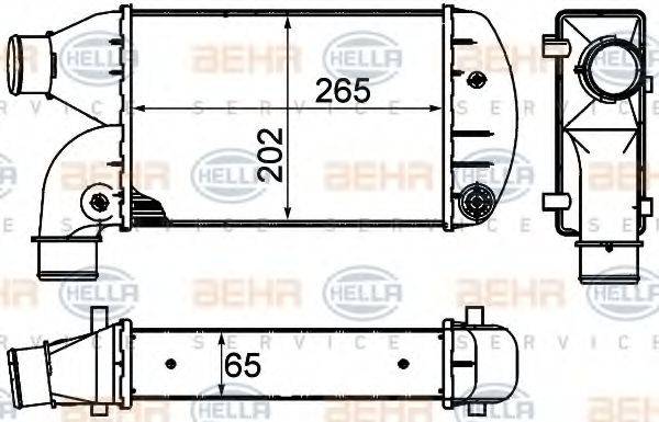 BEHR HELLA SERVICE 8ML376899001 Інтеркулер