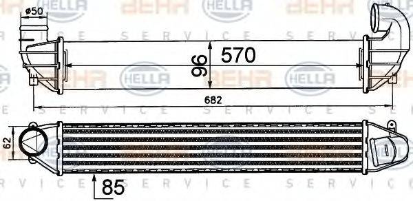 BEHR HELLA SERVICE 8ML376911411 Інтеркулер