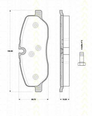 TRISCAN 811017025 Комплект гальмівних колодок, дискове гальмо