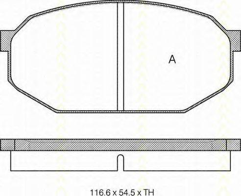 TRISCAN 811042012 Комплект гальмівних колодок, дискове гальмо