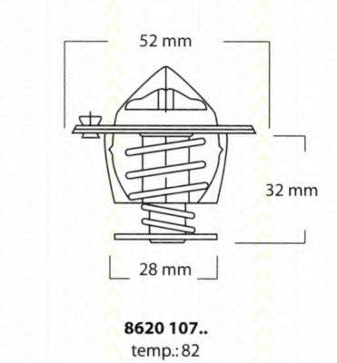 TRISCAN 862010782 Термостат, охолоджуюча рідина