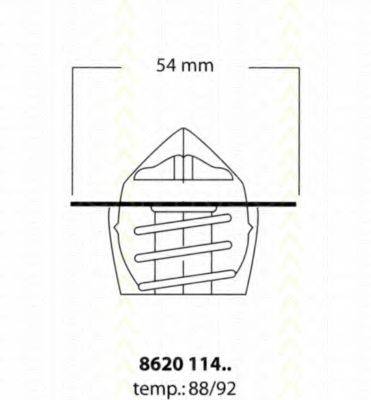 TRISCAN 862011492 Термостат, охолоджуюча рідина