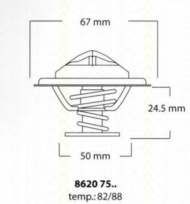 TRISCAN 86207588 Термостат, охолоджуюча рідина