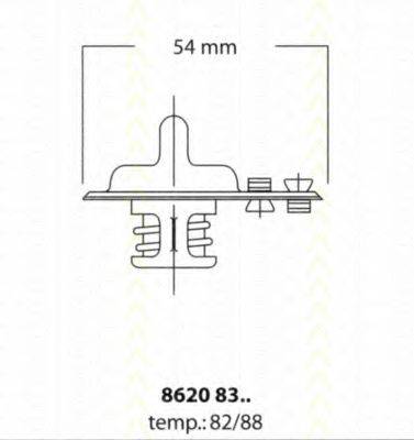 TRISCAN 86208382 Термостат, охолоджуюча рідина