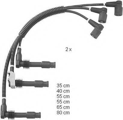 BERU ZEF1235 Комплект дротів запалювання