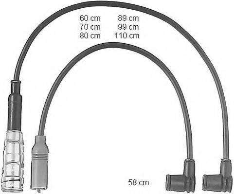 BERU ZEF487 Комплект дротів запалювання