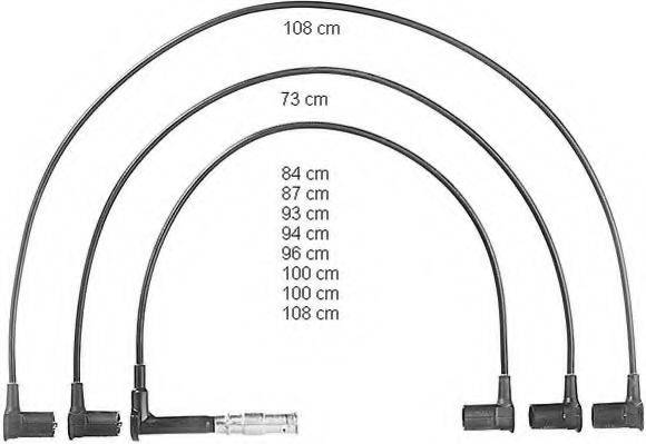 BERU ZEF598 Комплект дротів запалювання