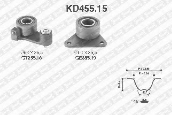 SNR KD45515 Комплект ременя ГРМ