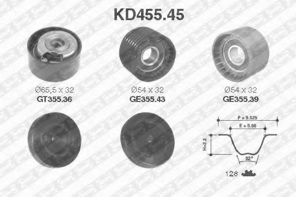 SNR KD45545 Комплект ременя ГРМ