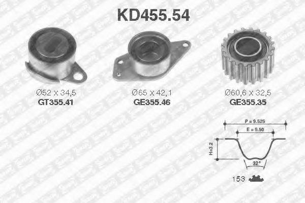 SNR KD45554 Комплект ременя ГРМ