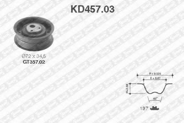 SNR KD45703 Комплект ременя ГРМ