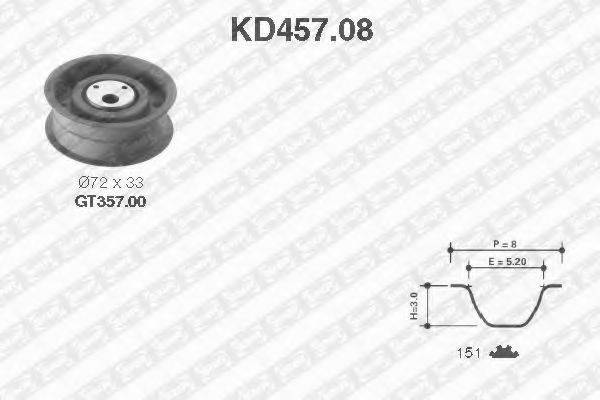 SNR KD45708 Комплект ременя ГРМ