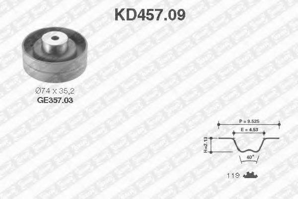 SNR KD45709 Комплект ременя ГРМ