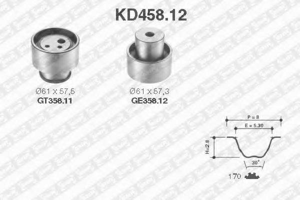 SNR KD45812 Комплект ременя ГРМ