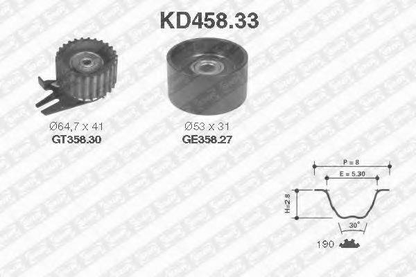 SNR KD45833 Комплект ременя ГРМ