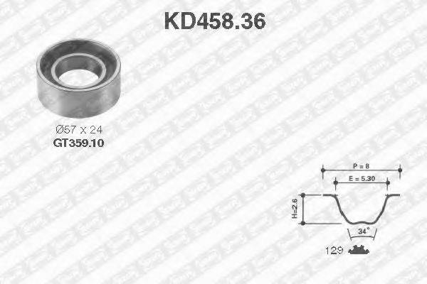 SNR KD45836 Комплект ременя ГРМ