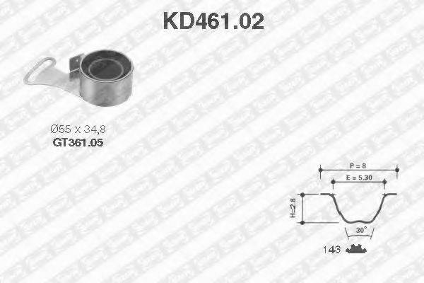 SNR KD46102 Комплект ременя ГРМ