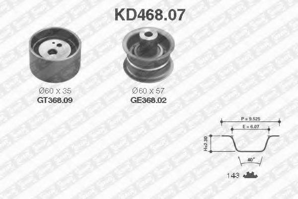 SNR KD46807 Комплект ременя ГРМ