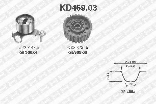 SNR KD46903 Комплект ременя ГРМ