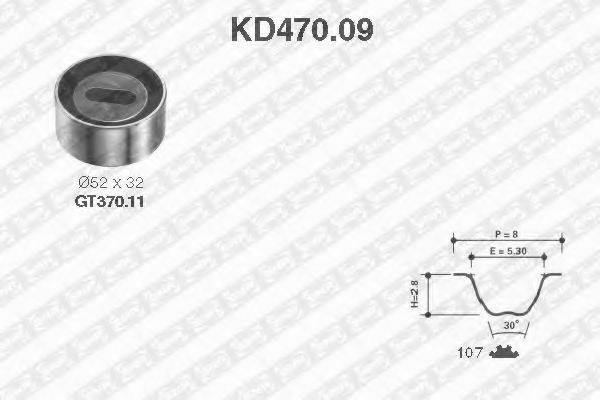 SNR KD47009 Комплект ременя ГРМ