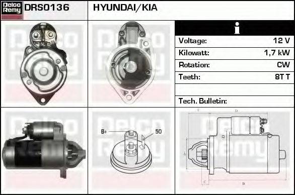 DELCO REMY DRS0136 Стартер