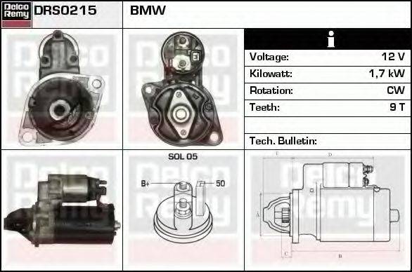 DELCO REMY DRS0215 Стартер
