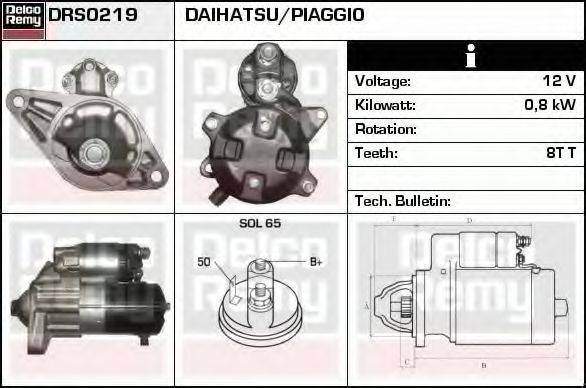 DELCO REMY DRS0219 Стартер