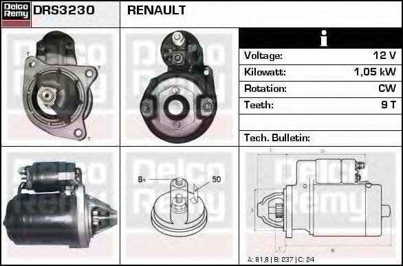 DELCO REMY DRS3230 Стартер