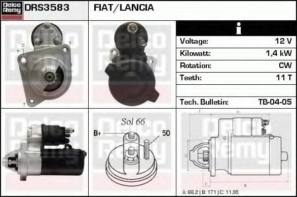 DELCO REMY DRS3583 Стартер