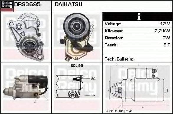 DELCO REMY DRS3695 Стартер