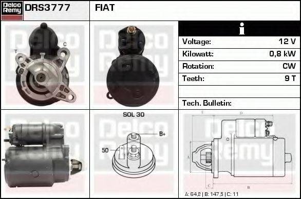 DELCO REMY DRS3777 Стартер