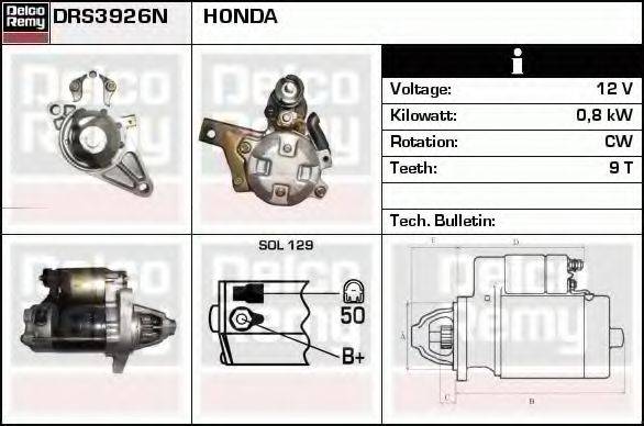 DELCO REMY DRS3926N Стартер