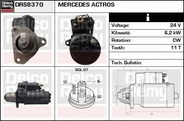 DELCO REMY DRS8370 Стартер