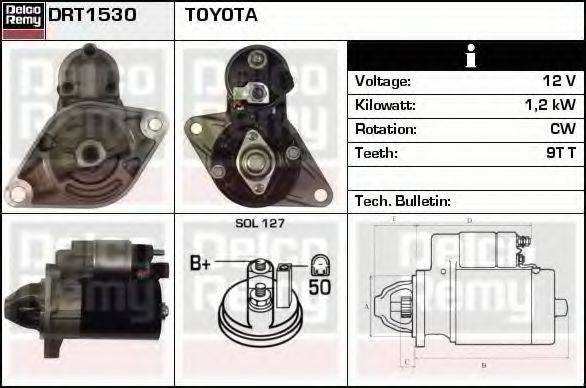 DELCO REMY DRT1530 Стартер