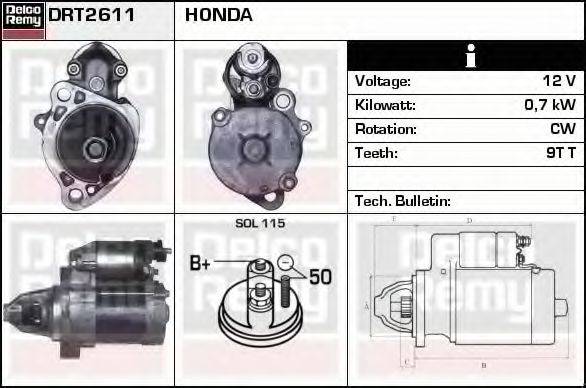 DELCO REMY DRT2611 Стартер