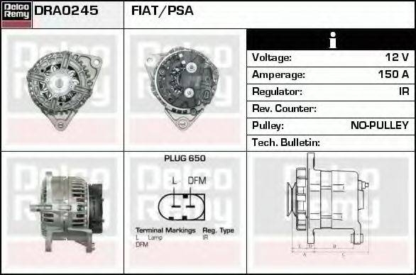 DELCO REMY DRA0245 Генератор