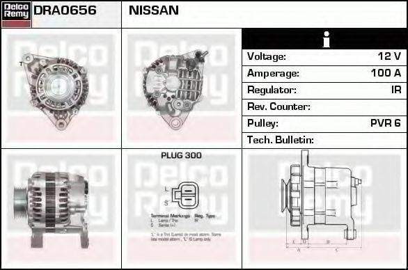 DELCO REMY DRA0656 Генератор