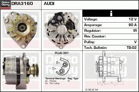 DELCO REMY DRA3160 Генератор