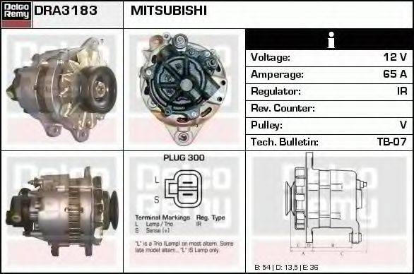 DELCO REMY DRA3183 Генератор