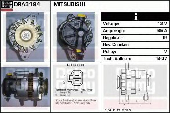DELCO REMY DRA3194 Генератор
