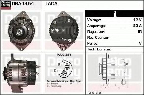 DELCO REMY DRA3454 Генератор