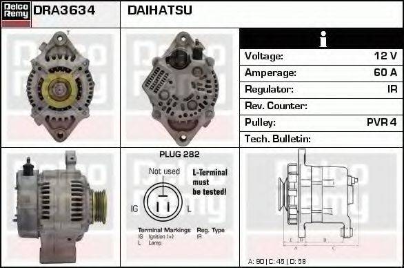 DELCO REMY DRA3634 Генератор