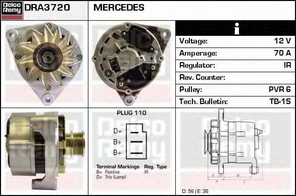 DELCO REMY DRA3720 Генератор