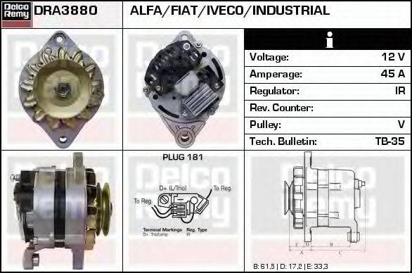 DELCO REMY DRA3880 Генератор