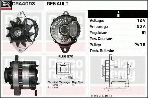 DELCO REMY DRA4003 Генератор